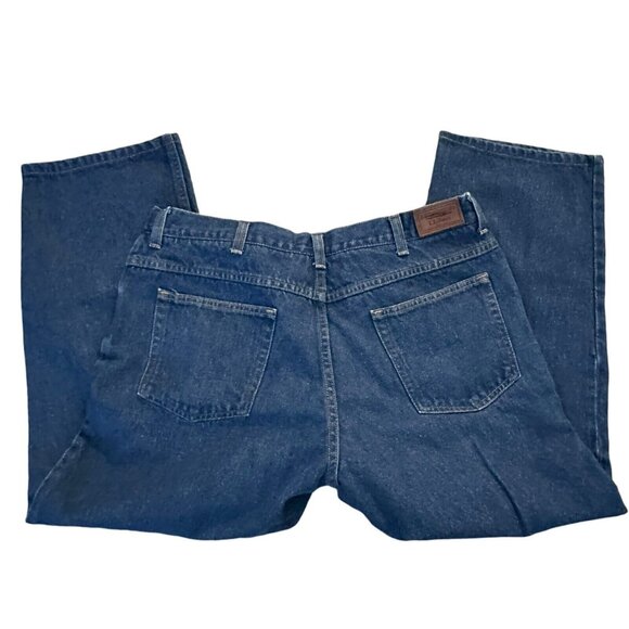 LL Bean Jeans Mens 38 X 29 Blue Denim 100% Cotton Comfort Waist Straight Leg - Picture 2 of 7